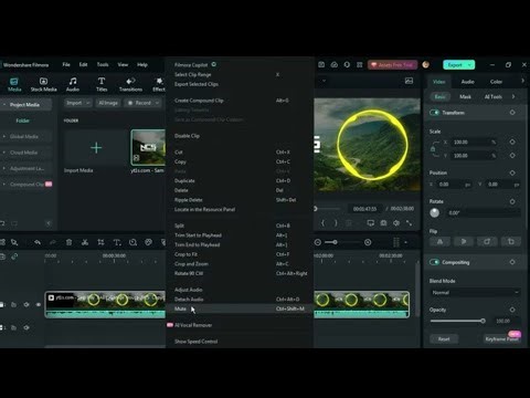 How to detach audio in Filmora13