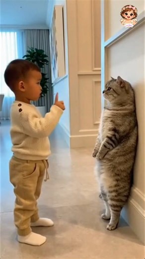 This is hilarious 😂 A small kid teaching house rules to a cat 🐱 The way he scolds feels like a real lecture 😄 Watch carefully 🤣👇 #FunnyKids #KidsAndCats #FamilyComedy #CuteReels | Cute Babies