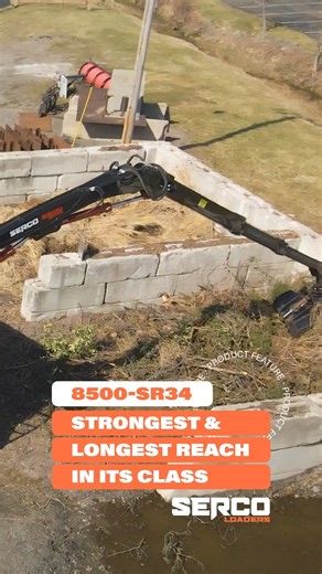 Look no further for a top-tier knuckleboom loader—Serco is your ultimate choice. Our 8500SR boasts the strongest lifting capacity and longest reach in its class! 💪 Check out our specs & connect with us today: https://loom.ly/Ska39b4 - - - #sercoloaders #knuckleboomloader #grappletruck #dumptruck #grappleloader | Serco Loaders