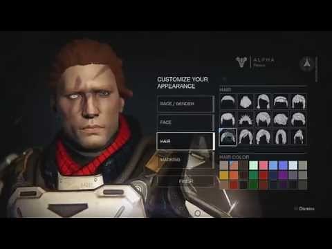 Destiny [Alpha Footage] - Character Creation: TItan