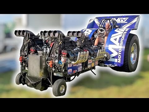 The worlds Craziest Tractor Startup! 12,000 Horsepower 4 engine INSANITY.