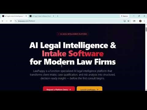 Full Demo: AI Legal Intake & Multi-Agent Platform for Law Firms | LawPuppy