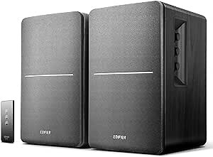 Edifier R1280T Powered Bookshelf Speakers - 2.0 Active Near Field Studio Monitor Speaker - Black - 42 Watts RMS