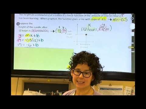 Application problem with a linear function: finding a coordinate given a slope and a point ￼