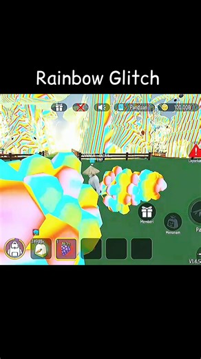 Rainbow Glitch In Free Garden