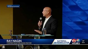 Former New Orleans mayor Ray Nagin reflects on Hurricane Katrina's aftermath during church service