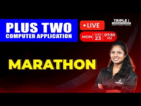 PLUS TWO COMPUTER APPLICATION | MARATHON LIVE | TRIPLE I