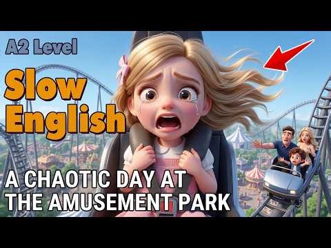 I Got Stuck on a Roller Coaster –My Scary Day |Easy English Listening Story for Beginners (A2 Level)