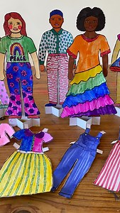 These paper dolls have been so much fun at our house the last few days. You can download the printable template from my website. Find the link in my bio or use the words PAPER DOLLS in the comments and I will DM you a link. | Mini Mad Things