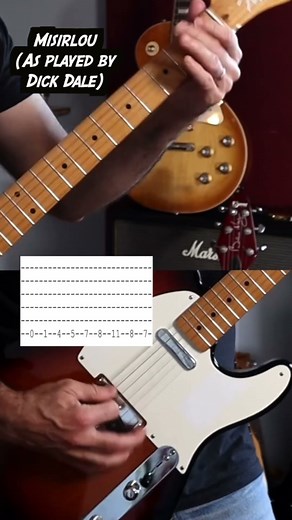 Misirlou by Dick Dale is a classic (almost) one string hit! #shorts