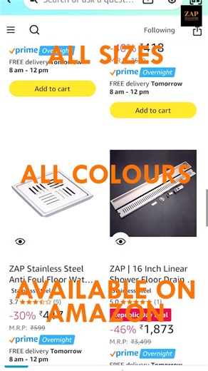 ZAP on Instagram: "Upgrade your drainage. Upgrade your space. New-age floor & tile drainers by ZAP — where design meets performance. . . 7997998125 www.zapbathfittings.com . . . . (Bathroom renovation, modern bathroom setup, luxury interiors, floor drainer design, tile drainer collection, bathroom upgrades, smart drainage solutions, interior inspiration, construction ideas, architect choice, designer bathrooms, premium fittings, home improvement, minimal interiors, kitchen fittings, wet area sol