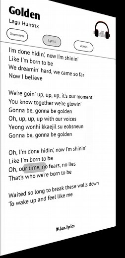 Explore the Lyrics of Golden by Jun