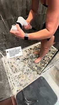 How I clean my pebble rock tile shower, not impossible or difficult contrary to popular belief😜#diy