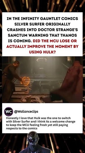 Silver Surfer vs Hulk Warning of Thanos | Infinity Gauntlet Comic vs Infinity War Explained