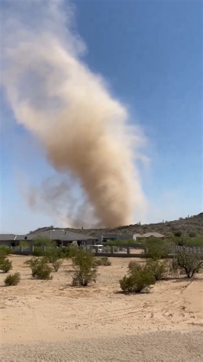 6.1K views · 91 reactions | Fun fact: Dust devils can generate powerful electrical fields, sometimes exceeding 10,000 volts per meter, due to frictional charging of particles. The whirling charged particles also create a magnetic field.  Victor Reyes #lasvegas #vegas #nevada #dustdevils | Las Vegas Locally | Facebook