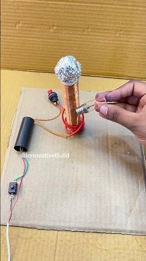 how to make simple Tesla coil projects #shorts #schoolproject #scienceexperiment