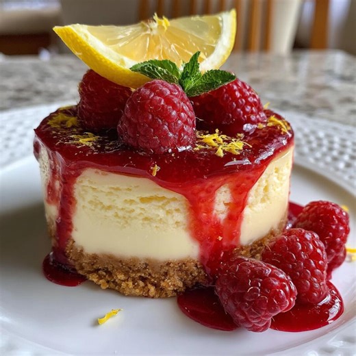 Raspberry Lemon Cheesecake Recipe | Creamy Lemon Cheesecake With Raspberry Swirl | Homemade Baked Cheesecake Dessert - Etsy