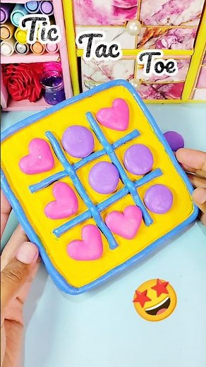 Diy aesthetic tik Tak toe game #shorts #craft #diy