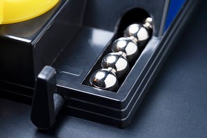 Electronic Arcade Speedball: Desktop skill game with ball bearings.