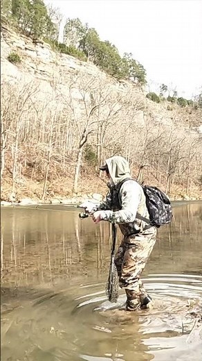 Winter Creek Fishing for BIG Smallmouth Bass