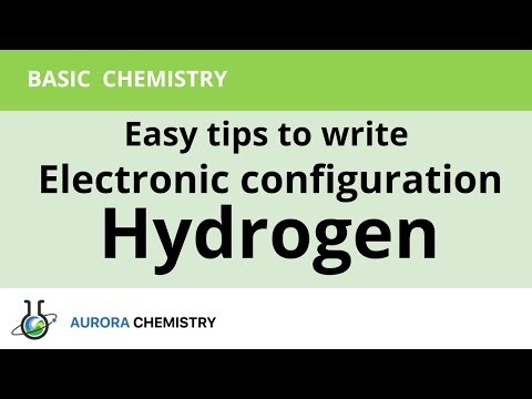 How to write ELECTRONIC CONFIGURATION of HYDROGEN?