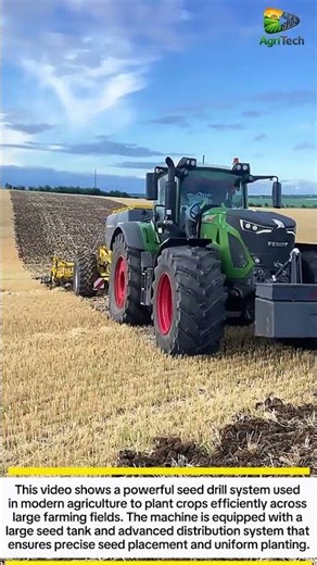Massive Seed Drill Machine Planting Crops Fast | Modern Farming Technology