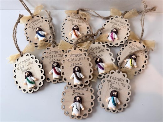 Everybody Needs a Little Jesus Ornament | Removable Silicone Jesus | Christian Gift | Religious Christmas Ornament | Easter Basket Stuffer | - Etsy