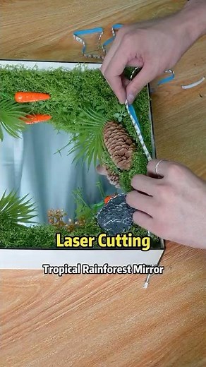 From MDF to Magic ✨ DIY Custom Mirror with ORTUR Laser Engraving 🪞#diymirror #3dprinting