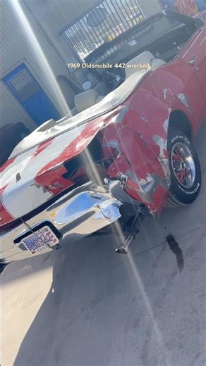 1969 Oldsmobile 442 that was parked and hit by a drunk driver in 25 mph zone Lake Havasu, AZ