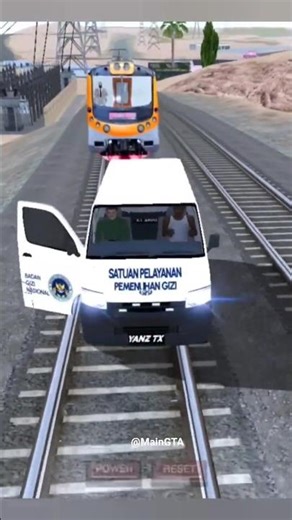 Mobil MBG Berhasil Kejar Kereta Api Indonesia #keretaapiindonesi #gtasa