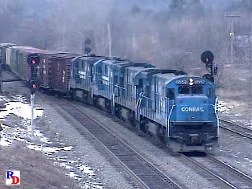 175K views · 7.2K reactions | Conrail train SEFR (Selkirk, NY - Framingham, MA) with a quartet of GE C30-7As rolls over the Central Vermont crossing and into the west end of the controlled siding at Palmer, MA. From the Highball Productions show "Winter on the Boston & Albany" https://rfd.video/WinterBA | Railfan Depot | Facebook