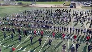 We are honored to welcome The University of Toledo Rocket Marching Band to campus today in advance of our joint halftime performance of Amazing Grace to commemorate the 20th anniversary of the September 11, 2001 attacks. | University of Notre Dame Band