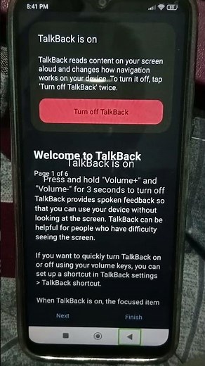 how to turn off TalkBack in android