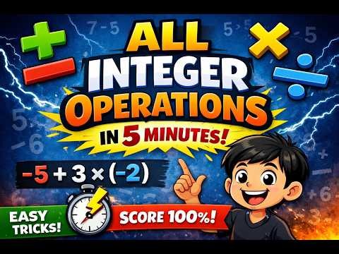 Master All Integer Operations in 10 Minutes ⚡ | Class 6–7 Math