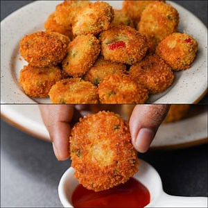 Chicken Vegetable Cutlet Recipe | Crispy Chicken Snacks Recipe | Delicious Chicken Snacks | N'Oven Foods