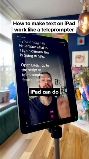 How to make text on ipad work like a teleprompter