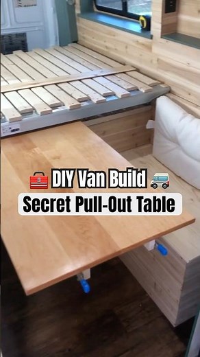 Part 39 Van Build - DIY Camper Van Table That Slides Out!