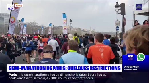Des restrictions de circulation à prévoir ce dimanche en raison du semi-marathon de Paris | BFM Paris Île-de-France
