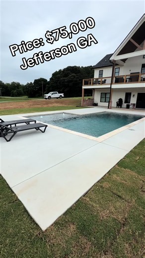 14x28 Concrete Pool with French Gray Pebble in Jefferson GA