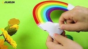 JULMELON Rainbow Party Decorations, 6 Pieces 11.8" Rainbow Honeycomb Paper Centerpiece Rainbow Birthday Decorations Rainbow Party Supplies for St Patrick’s Day Baby Baptism