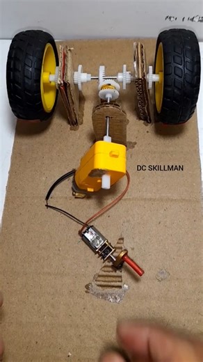 Car Mechanism Project #dcmotor #scienceproject #experiment