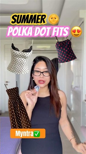 *Trendy* Summer Polka Dot TRYON HAUL *Myntra* #shorts #outfit #ashortaday
