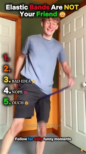 Elastic Bands Are NOT Your Friend 😳💥 #shorts #fail