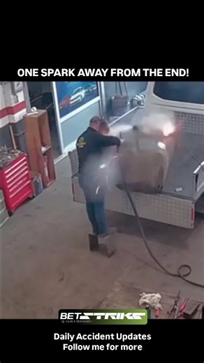 Daily Accident Files on Instagram: "This is why you NEVER weld a fuel tank without proper purging. What you’re seeing is a fuel-air explosion. Even an "empty" tank is filled with invisible, highly combustible vapors. ​In a split second, a routine repair turned into a life-altering blast. The pressure released in these explosions is enough to be fatal instantly. ​Stay safe. Share this to warn someone who thinks they can "just wing it" in the shop. #WorkplaceSafety #NearDeathExperience #WeldingLif