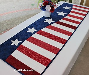 Patriotic Wave Table Runner, Easy Quilt Pattern, Two Sizes, Fourth of July Decor - Etsy