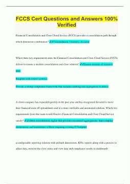 FCCS Cert Questions and Answers 100 Verified509