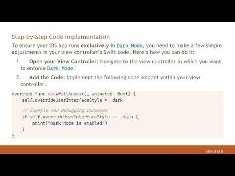 How to Enable Dark Mode Exclusively in Your iOS App