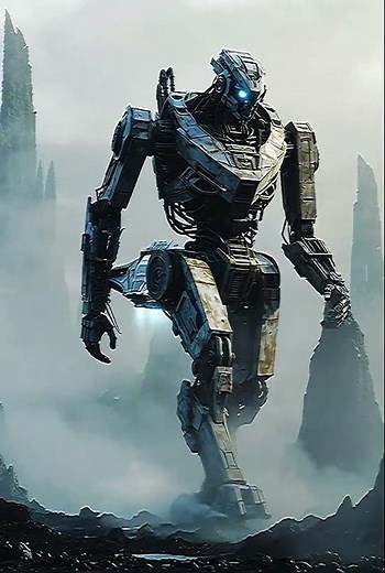 AI collossus cyborg humanoid robots, spaceships #ai #nextgenai #artmovement