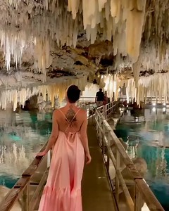 12K views · 536 reactions | Crystal Caves To see this awe-inspiring subterranean world, you’ll have to go underground. The Crystal Caves, thought to be millions of years old, house dramatic formations and a clear ocean-fed lake. Video by Instagram user: travelwithtalia | Bermuda Tourism | Facebook
