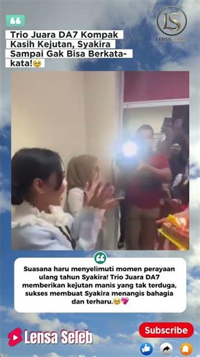 Trio Juara DA7 Kompak Kasih Kejutan, Syakira Sampai Gak Bisa Berkata-kata!🥺🎂#syakirada7 #indosiar